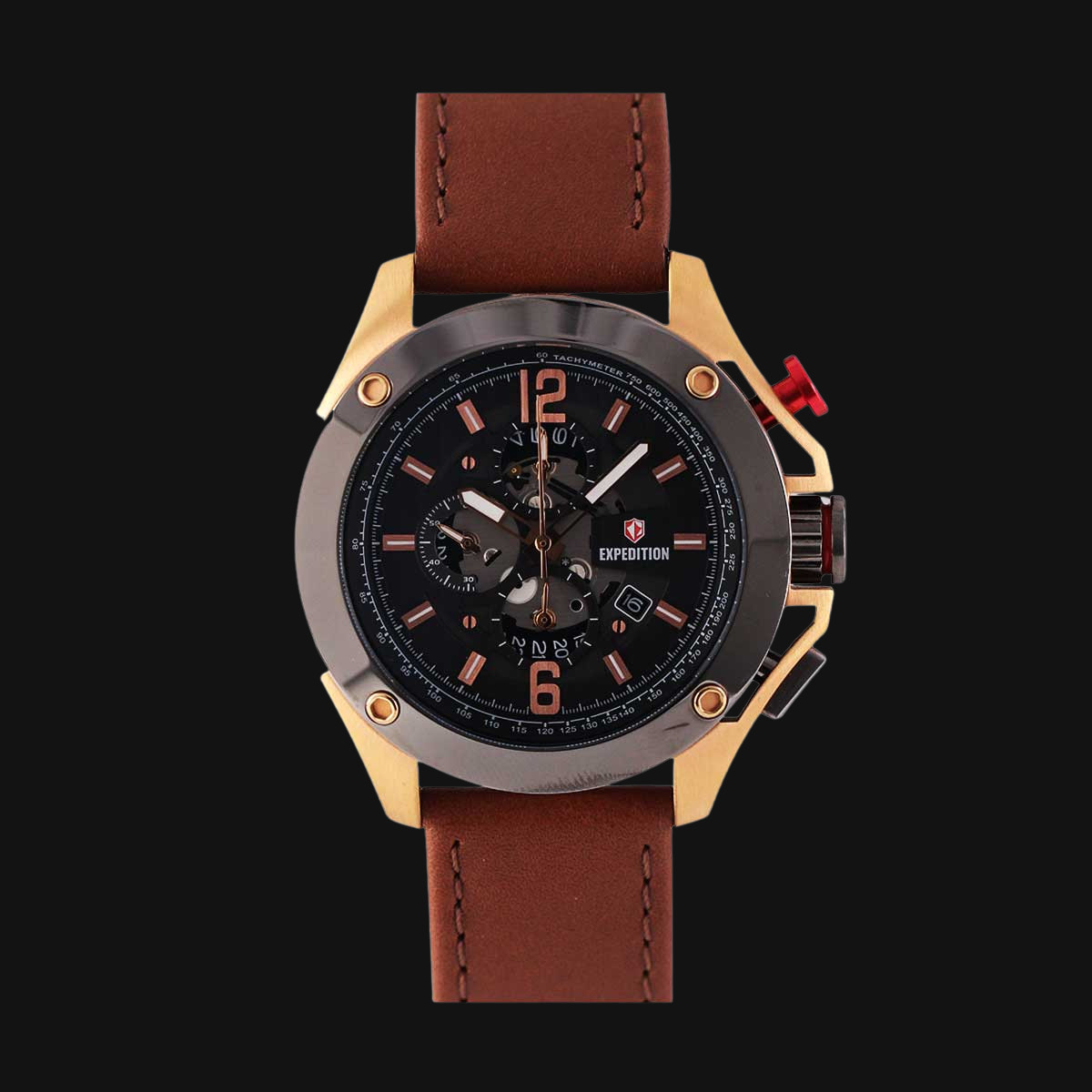 ساعت عقربه ای مردانه کوارتز اکسپدیشن مدل E6697M رنگ رزگلد مش