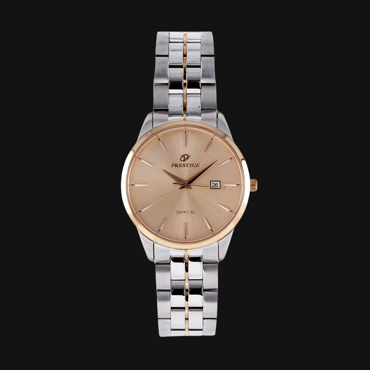 ساعت مچی مردانه عقربه ای پرستیژ مدل P9038G نقره‌ای