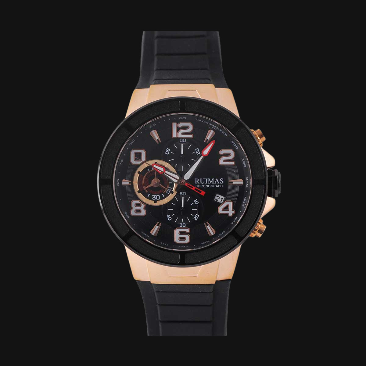 ساعت عقربه ای مردانه کوارتز رویماس مدل RM587G رنگ رزگلد مشکی