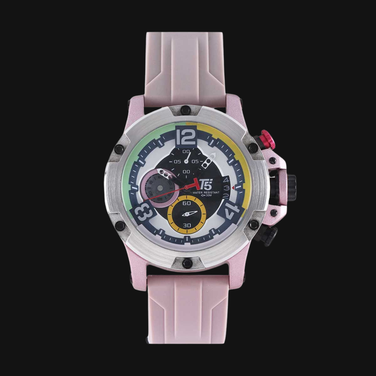 ساعت مردانه عقربه ای تی فایو مدل H3885G صفحه چند رنگ