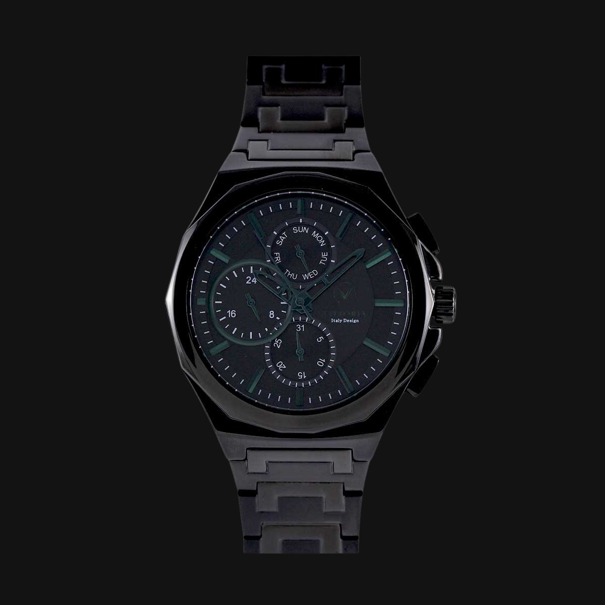 ساعت مردانه عقربه ای ویتوریا مدل VT3404 بند مشکی