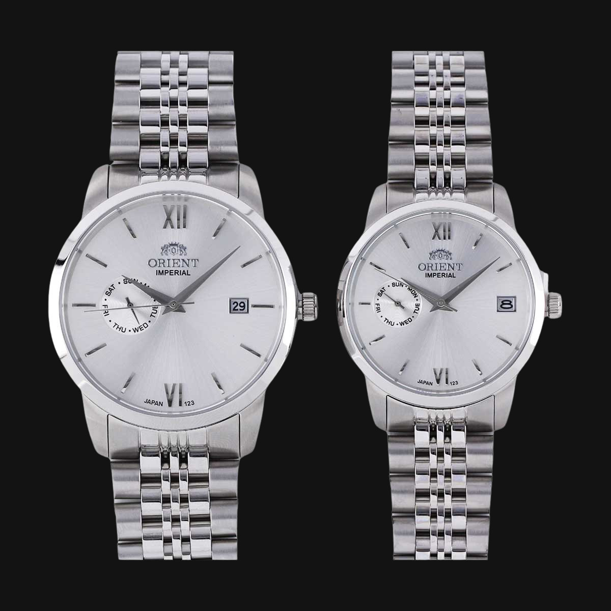 ساعت ست عقربه ای زنانه و مردانه اورینت نقره‌ای SH123GوSH123L