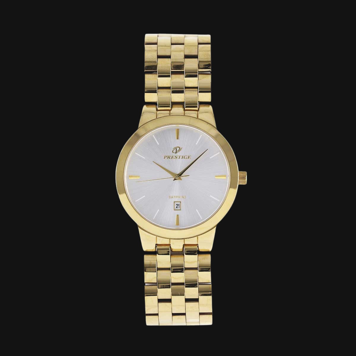 ساعت مچی مردانه عقربه ای پرستیژ مدل P9035G طلایی