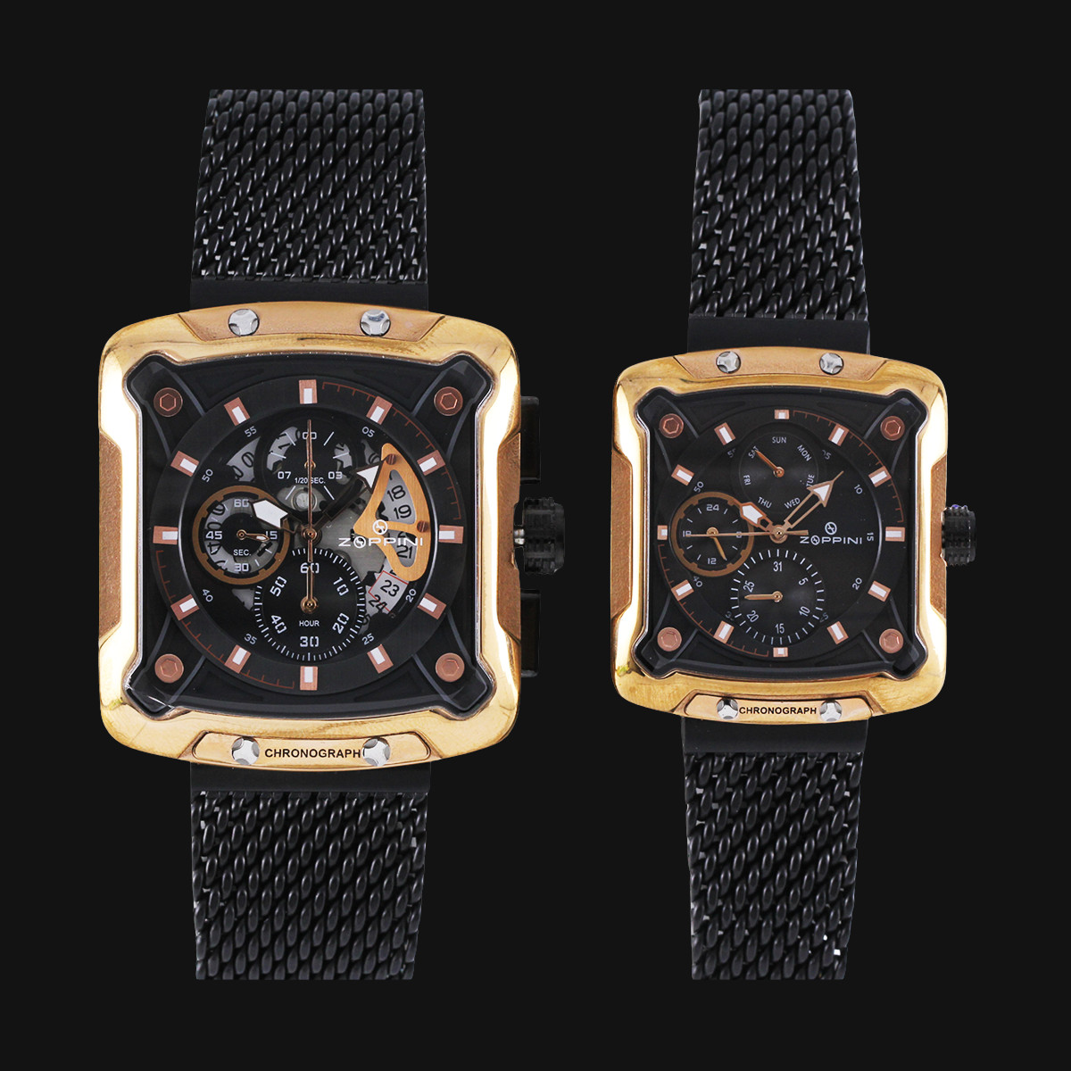 ساعت ست عقربه ای زنانه و مردانه زوپینی رنگ بدنه رزگلد 1557G