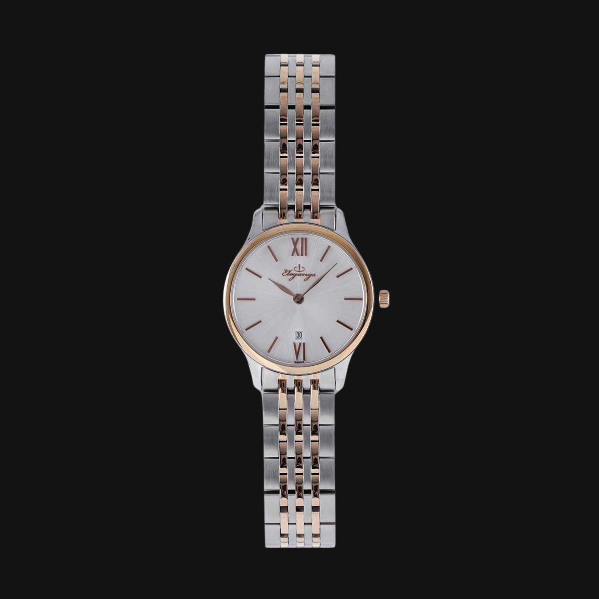 ساعت مچی زنانه عقربه ای الگنگس مدل SP8394-109 نقره ای رزگلد