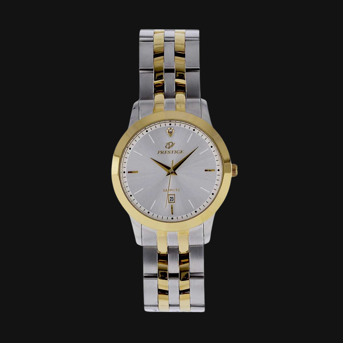 ساعت مچی مردانه عقربه ای پرستیژ مدل P9039G نقره ای طلایی