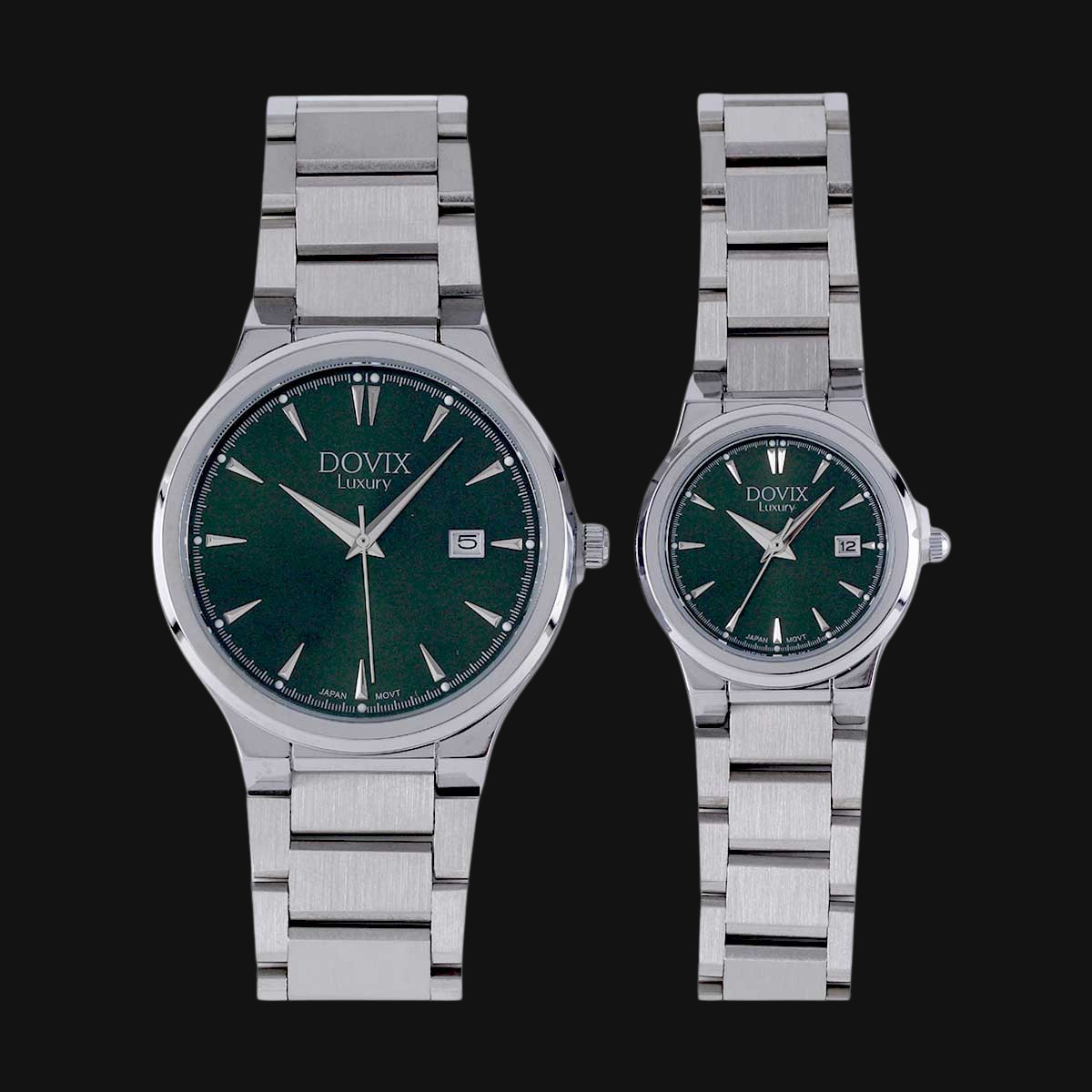 ساعت ست داویکس نقره‌ای صفحه سبز 241010G و 241010L