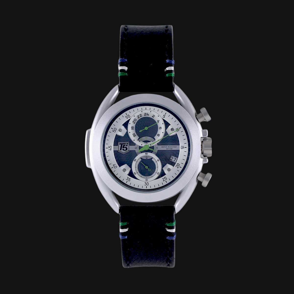 ساعت مردانه عقربه ای تی فایو مدل H3673G قاب نقره‌ای