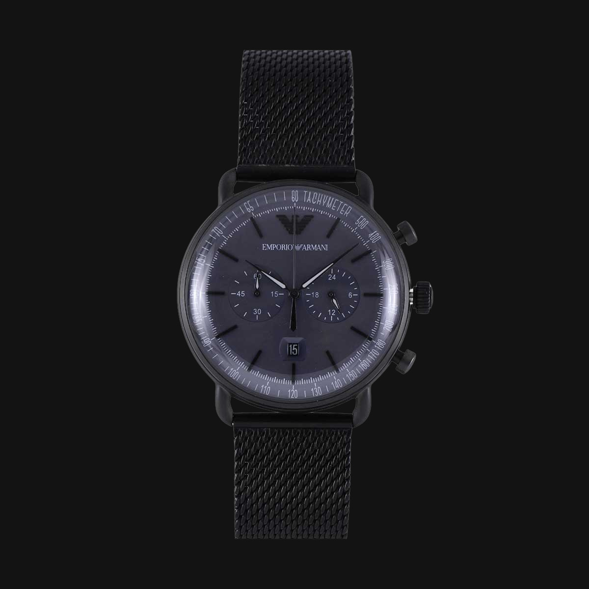 ساعت لوکس مردانه امپریو آرمانی مدل AR11201 مشکی