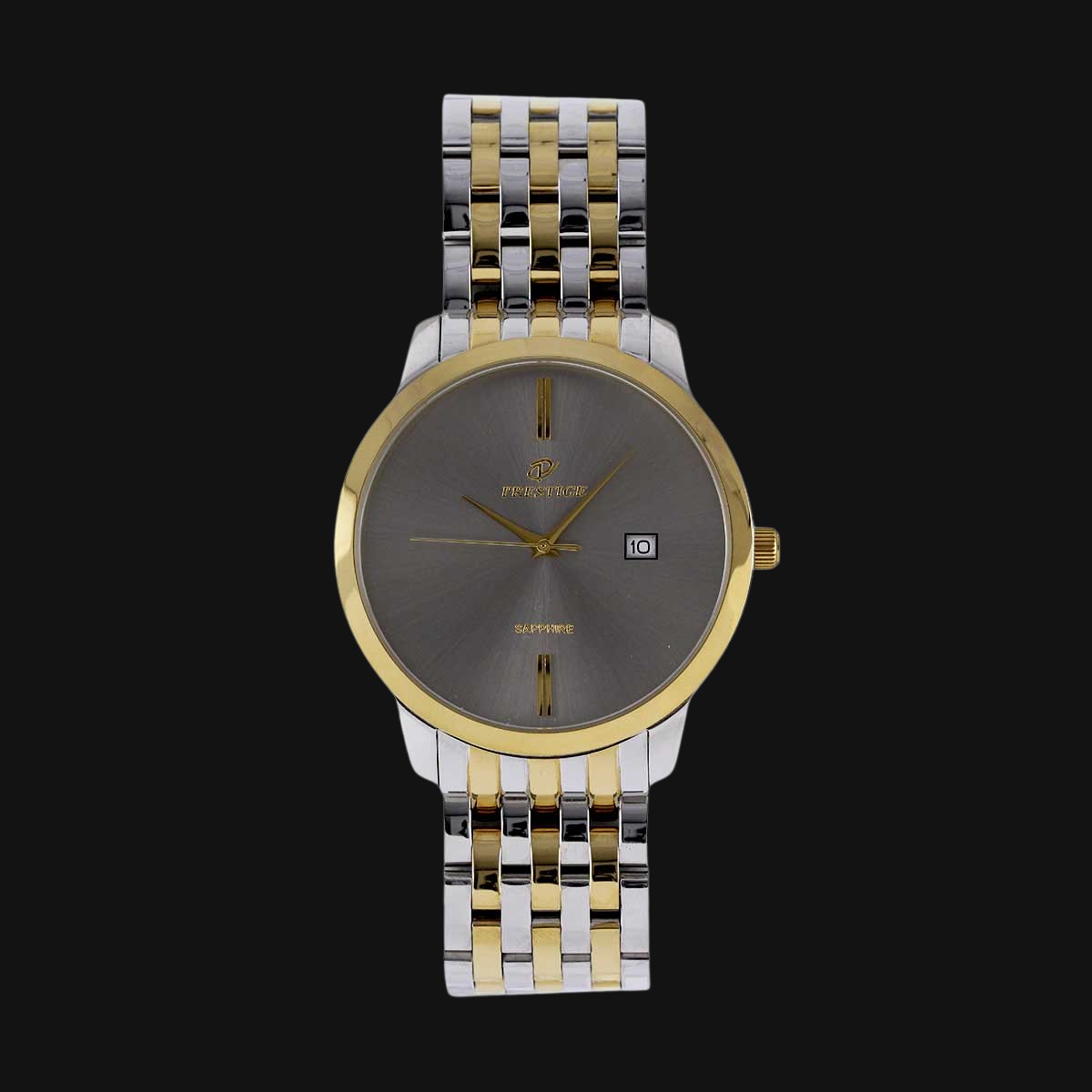 ساعت مچی مردانه عقربه ای پرستیژ مدل P9036G نقره ای طلایی