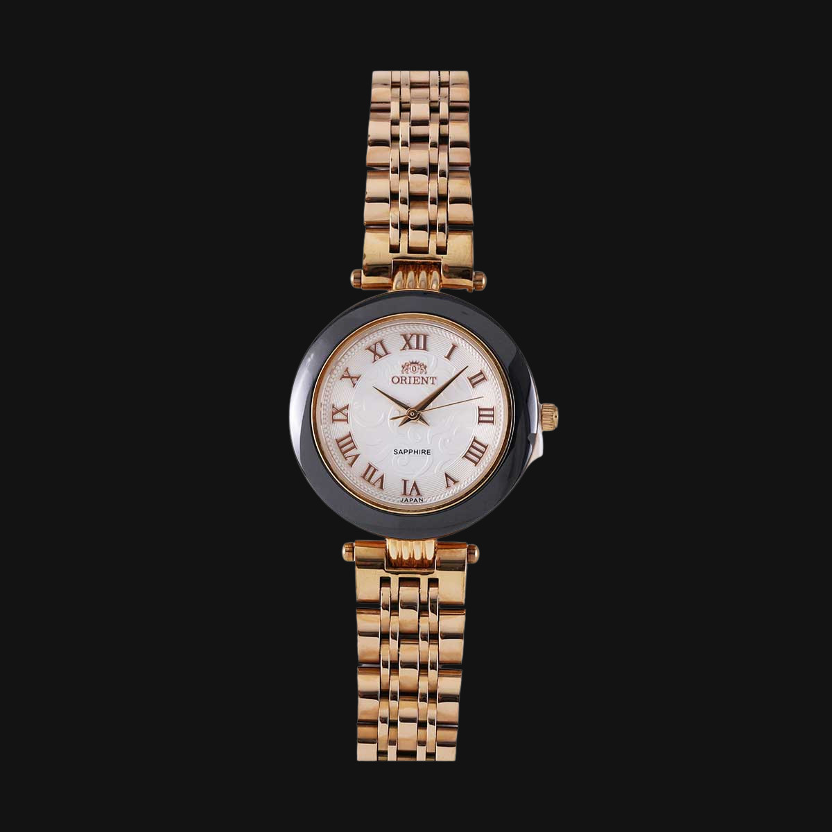 ساعت عقربه ای زنانه اورینت مدل 033L رزگلد و سرمه ایی