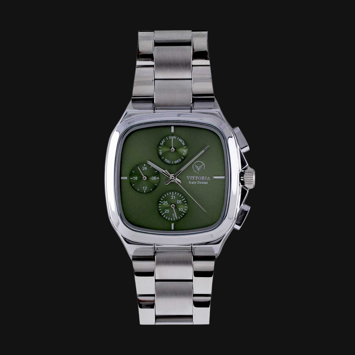 ساعت مردانه عقربه ای ویتوریا مدل VT3185 صفحه سبز