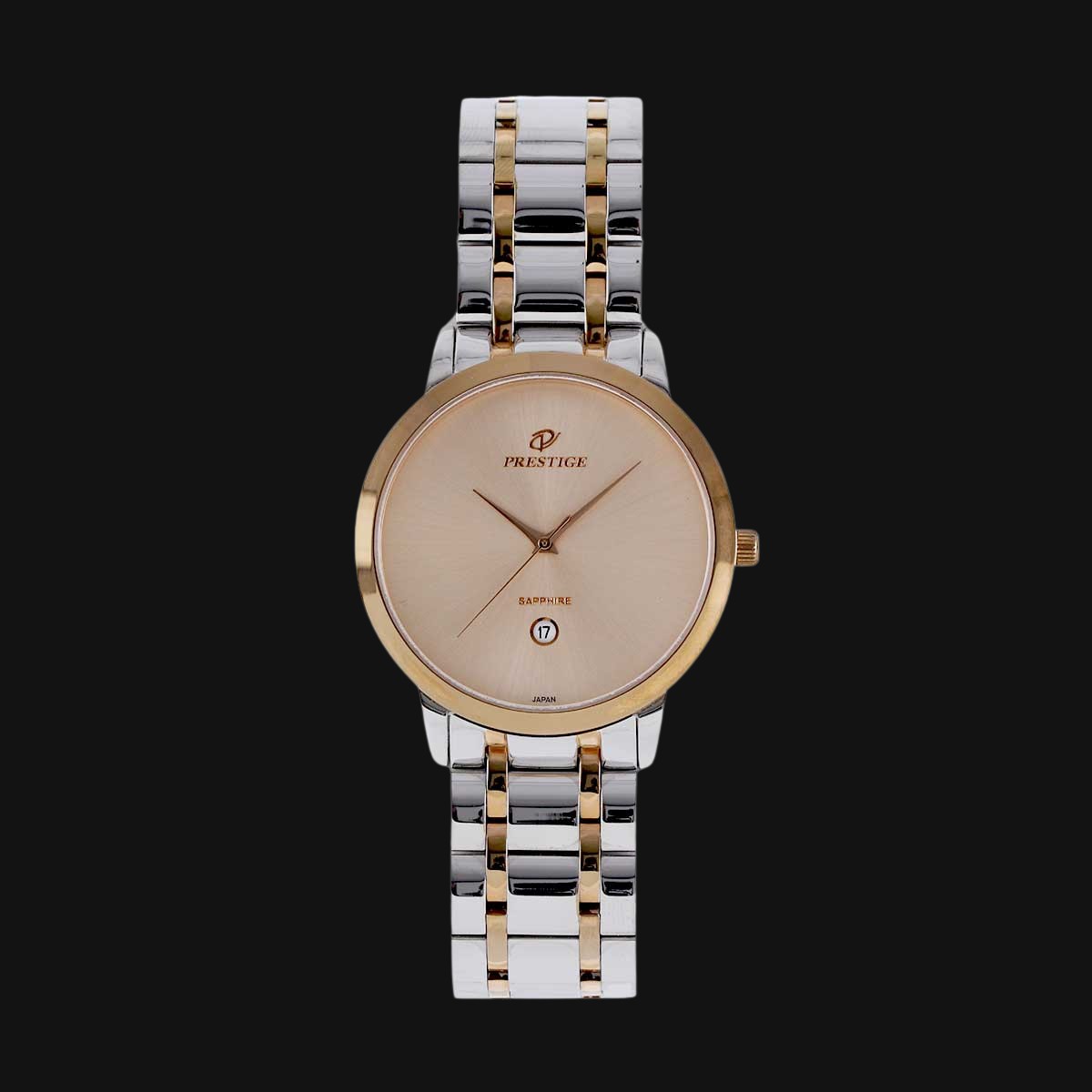 ساعت مچی مردانه عقربه ای پرستیژ مدل P9037G نقره ای رزگلد