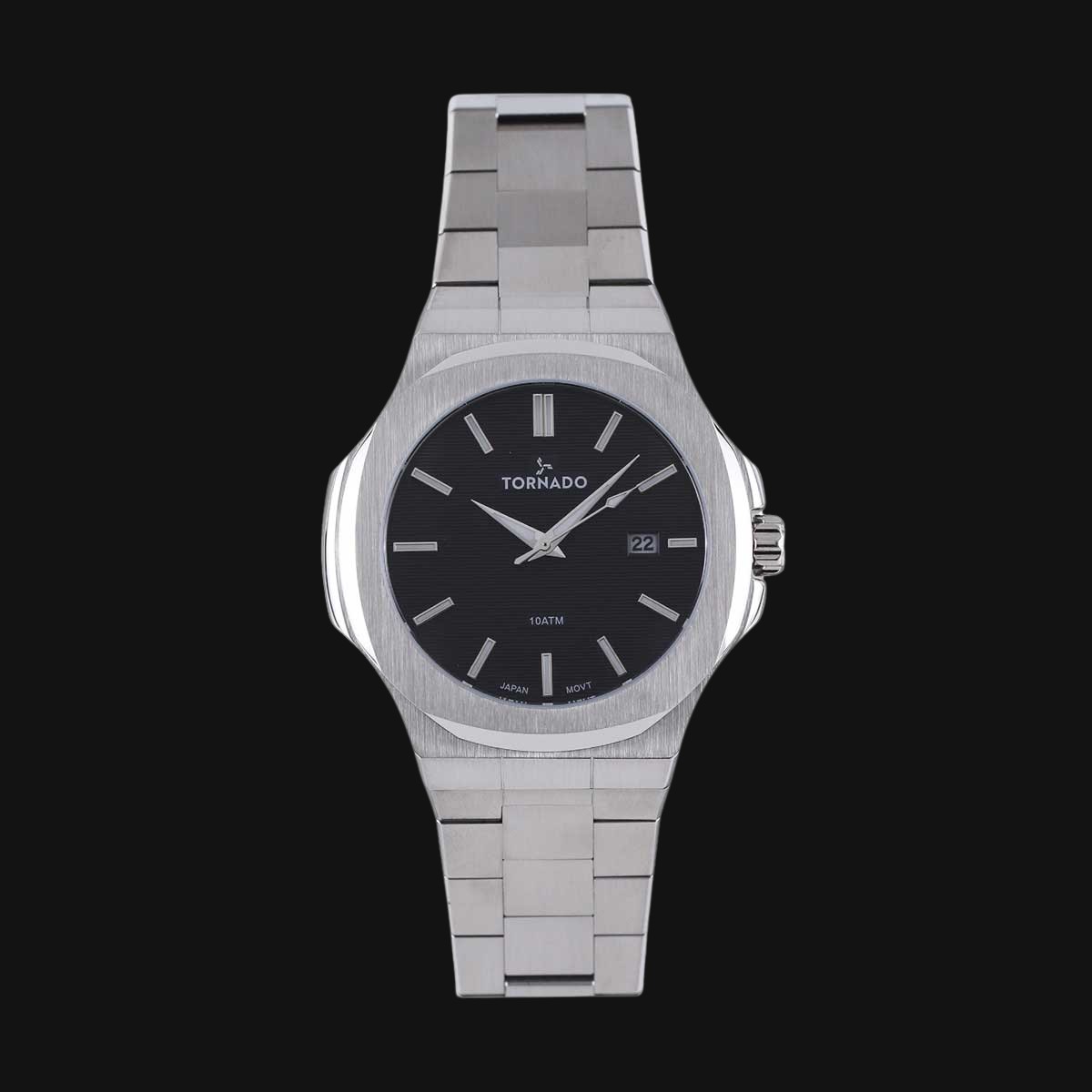 ساعت مچی مردانه عقربه ای تورنادو مدل T21001-SBSB مشکی