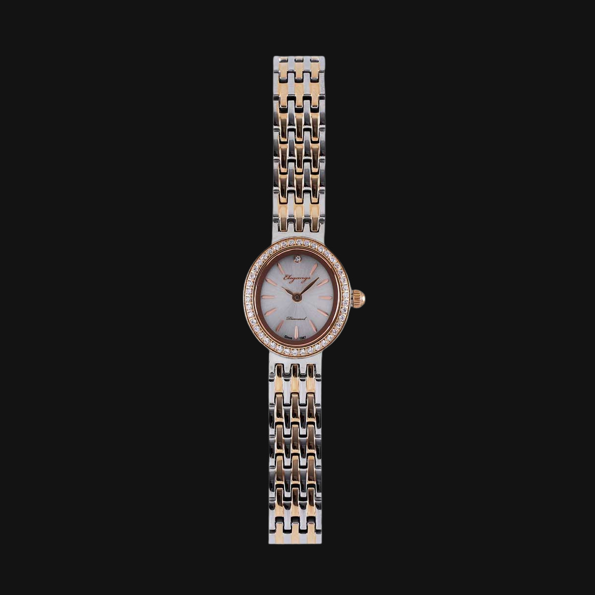 ساعت مچی زنانه عقربه ای الگنگس مدل SL8324-109 نقره ای رزگلد