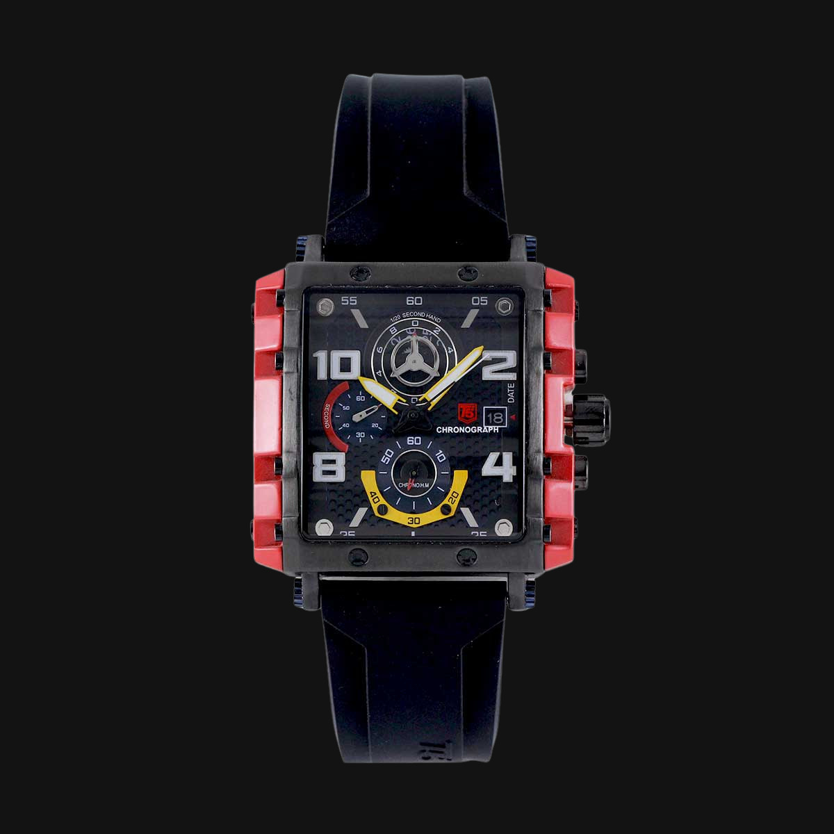 ساعت مردانه عقربه ای تی فایو مدل H3886G بند سیلیکونی مشکی