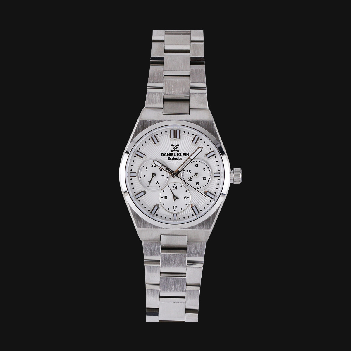 ساعت عقربه ای زنانه فول دیت دنیل کلین مدل 1-1.13962 رنگ نقره