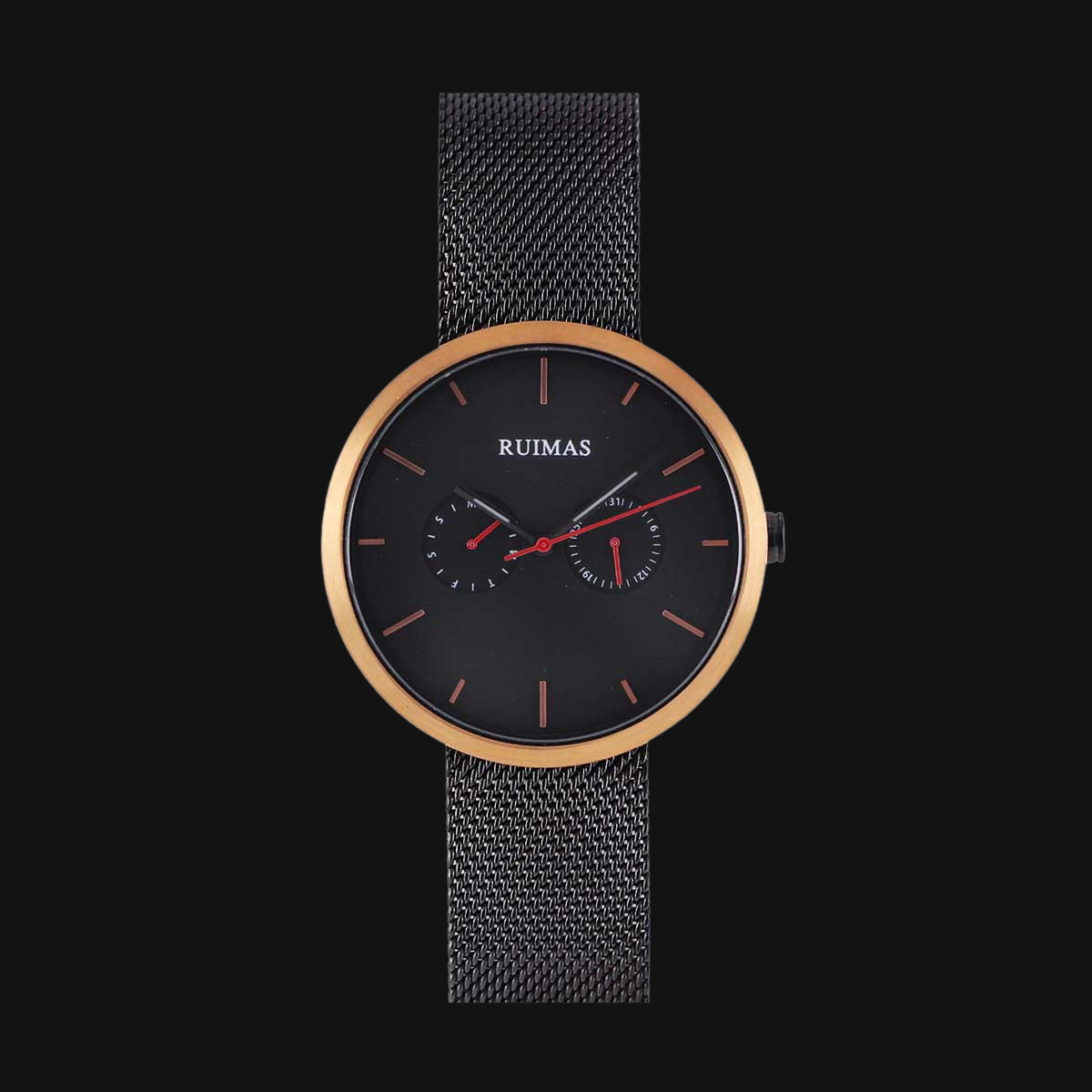 ساعت عقربه ای مردانه کوارتز رویماس مدل RM567GREBK-1NO رنگ رز