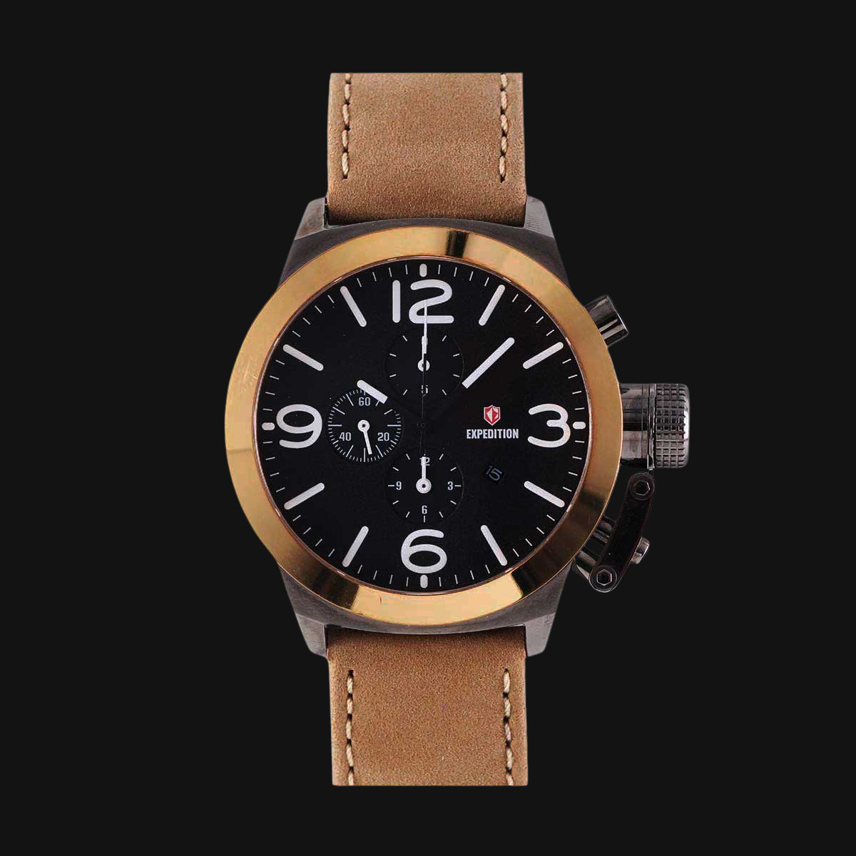 ساعت عقربه ای مردانه کوارتز اکسپدیشن مدل E6339M رنگ مشکی رزگ