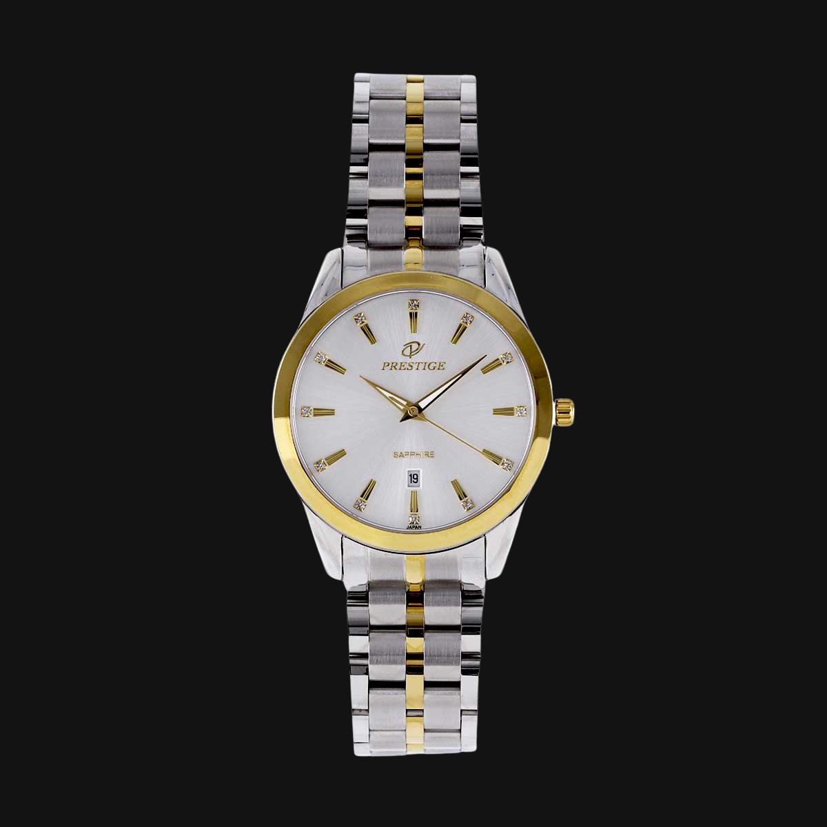 ساعت مچی مردانه عقربه ای پرستیژ مدل P9067G نقره ای طلایی