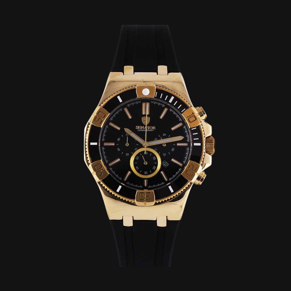 ساعت عقربه ای مردانه سناتور مدل ST1026G رنگ بدنه طلایی