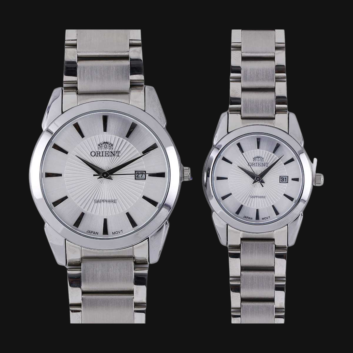 ساعت ست عقربه ای زنانه و مردانه اورینت نقره‌ای 1085G و 1085L