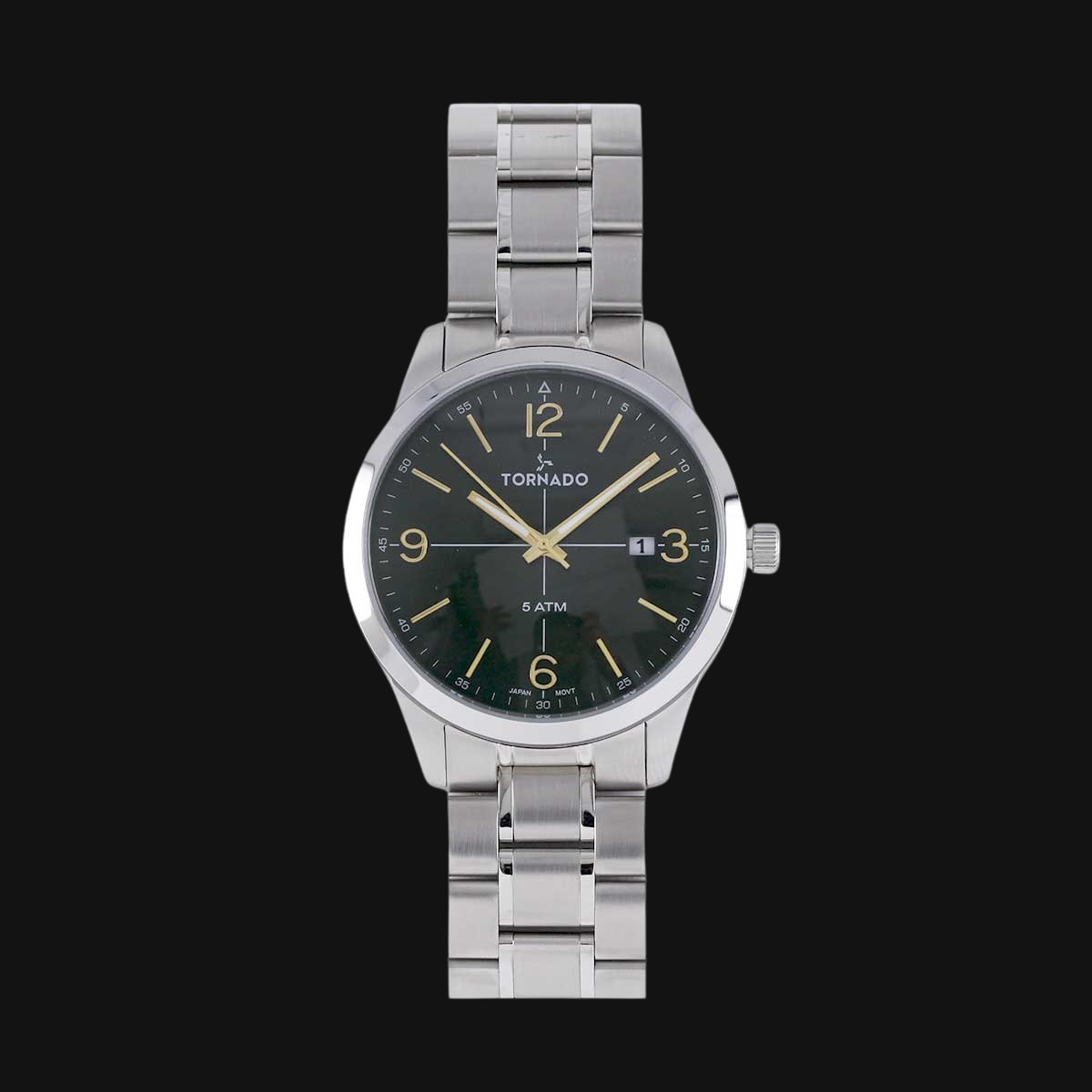 ساعت مچی مردانه عقربه ای تورنادو مدل T24007-SBSH سبز طلایی
