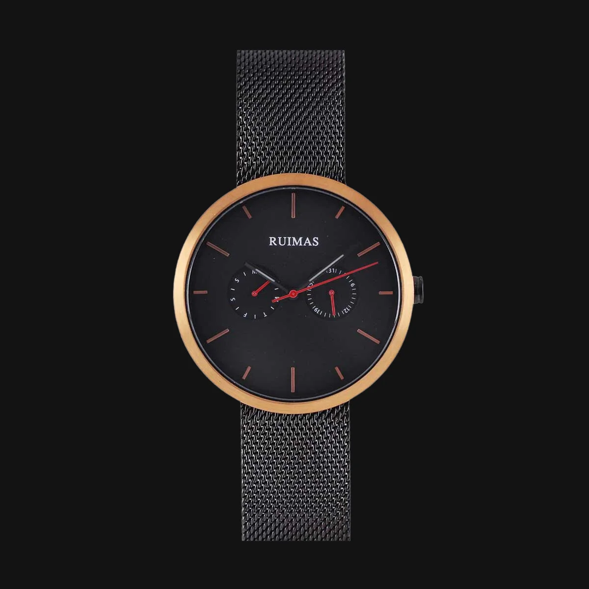 ساعت عقربه ای مردانه کوارتز رویماس مدل RM567GREBK-1NO رنگ رز