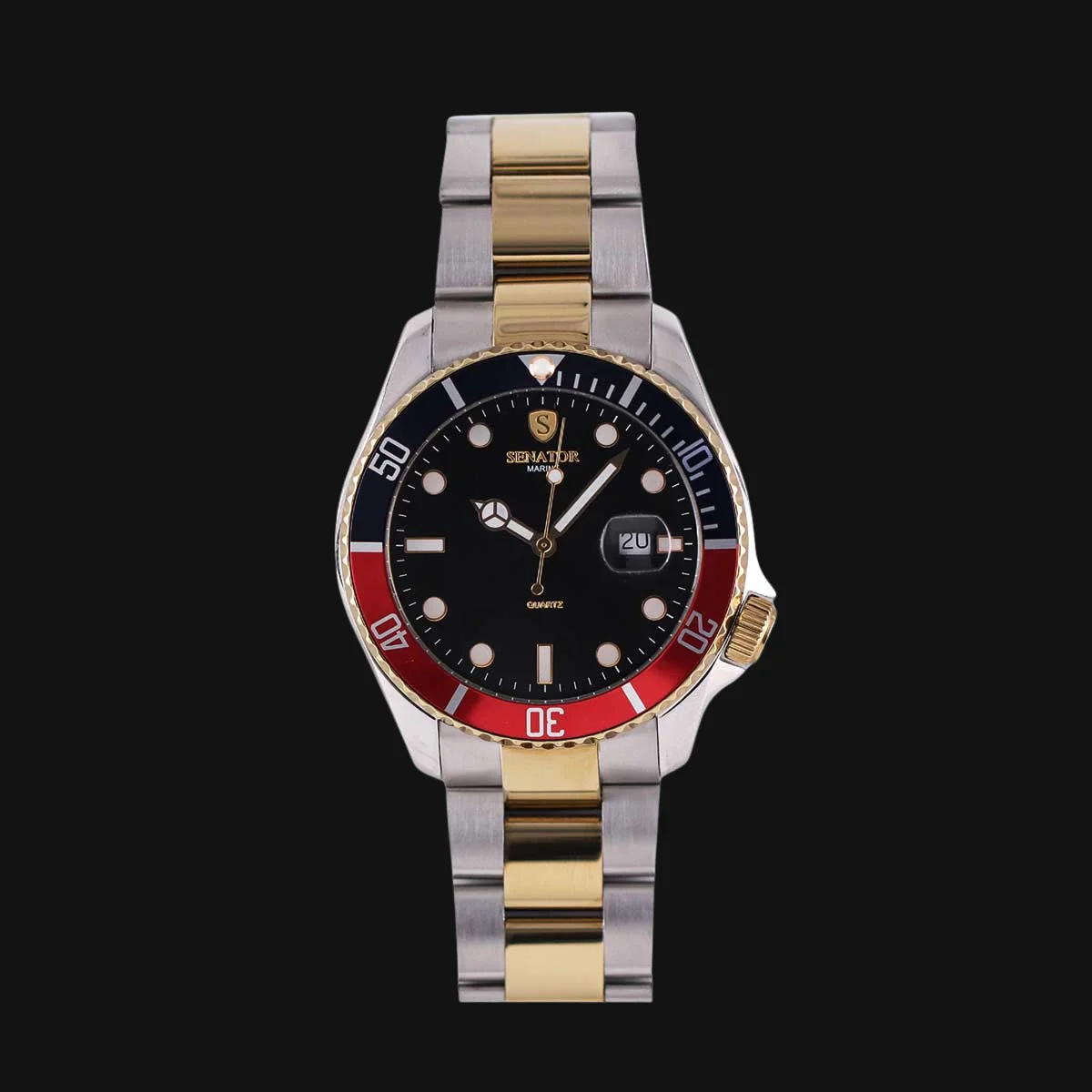 ساعت عقربه ای مردانه سناتور مدل ST1036G نقره ایی طلایی