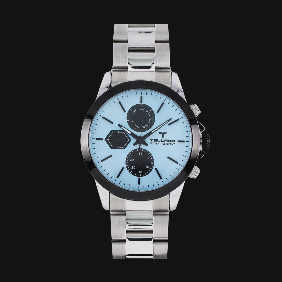 ساعت عقربه ای مردانه تلارو مدل T3076G نقره ایی و مشکی