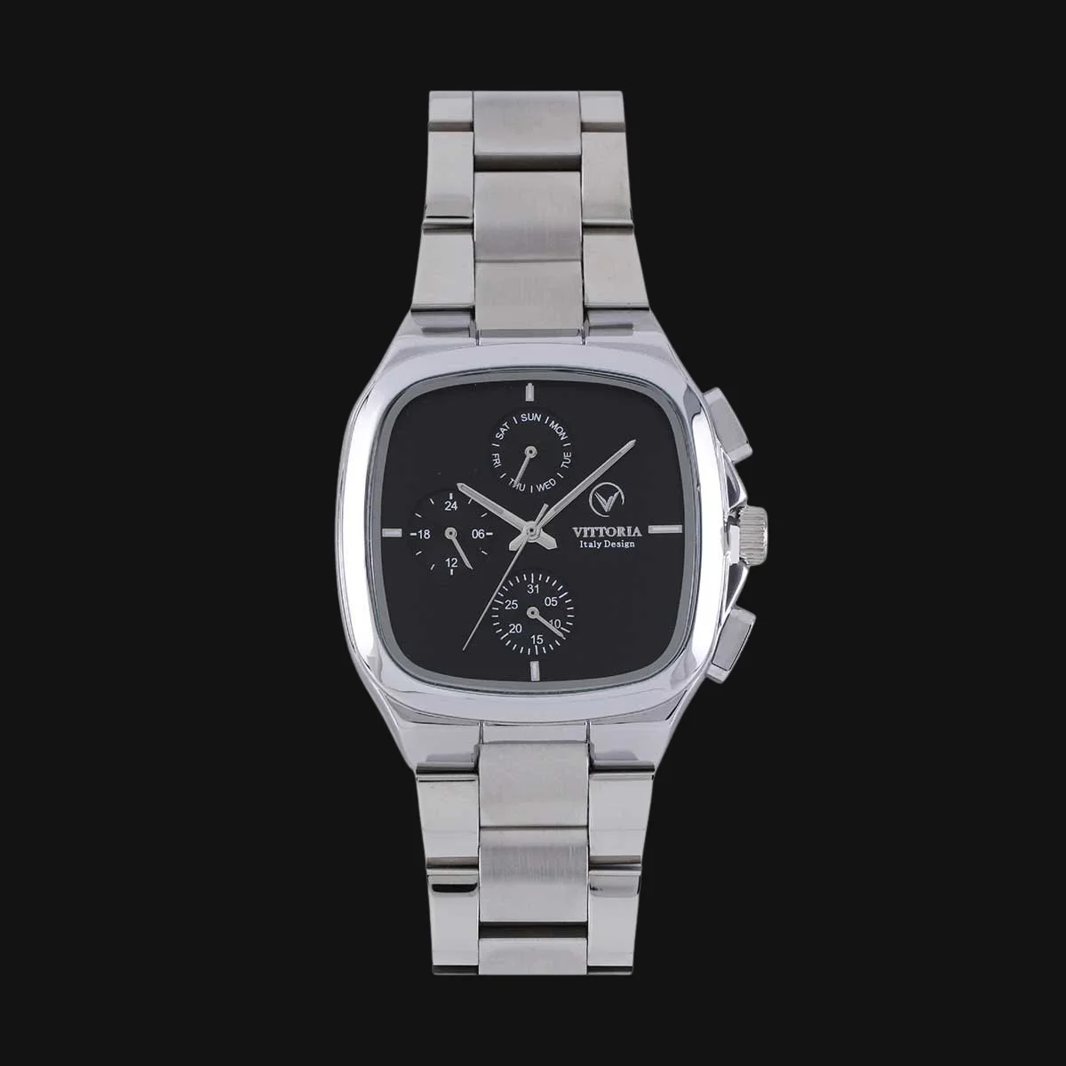 ساعت عقربه ای مردانه ویتوریا مدل V3185G نقره ایی