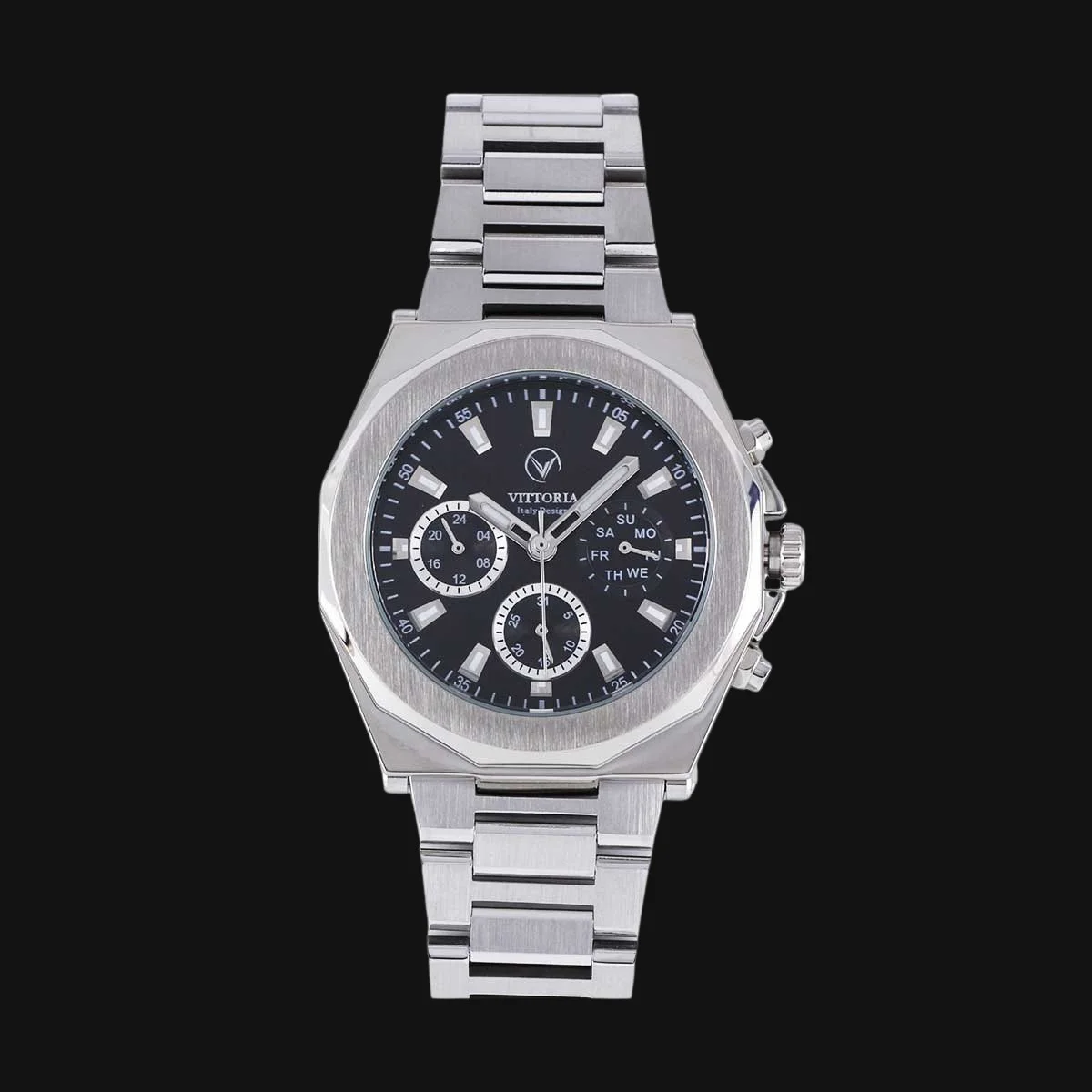 ساعت عقربه ای مردانه ویتوریا مدل VT3402 نقره ایی مات