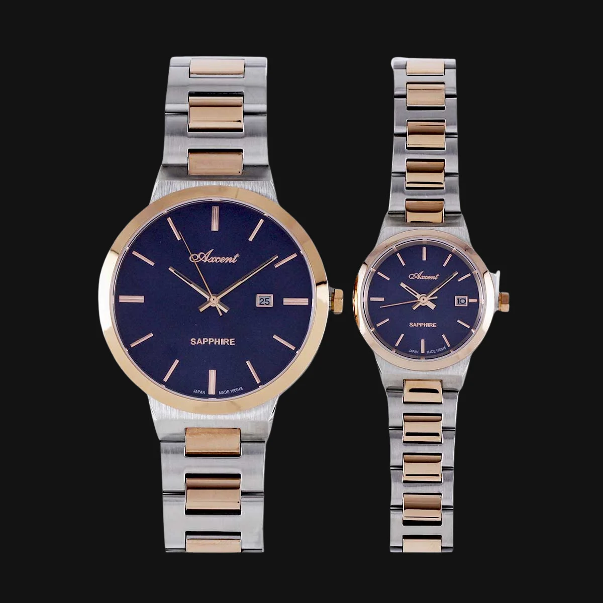 ساعت ست عقربه ای زنانه و مردانه اکسنت آبی AX160048M