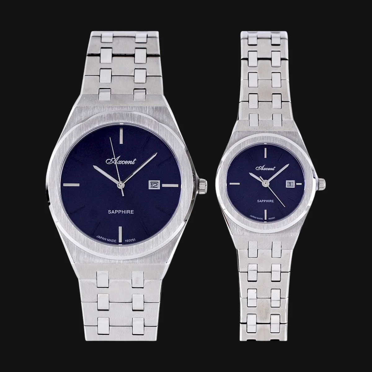 ساعت ست عقربه ای زنانه و مردانه اکسنت آبی AX160051M