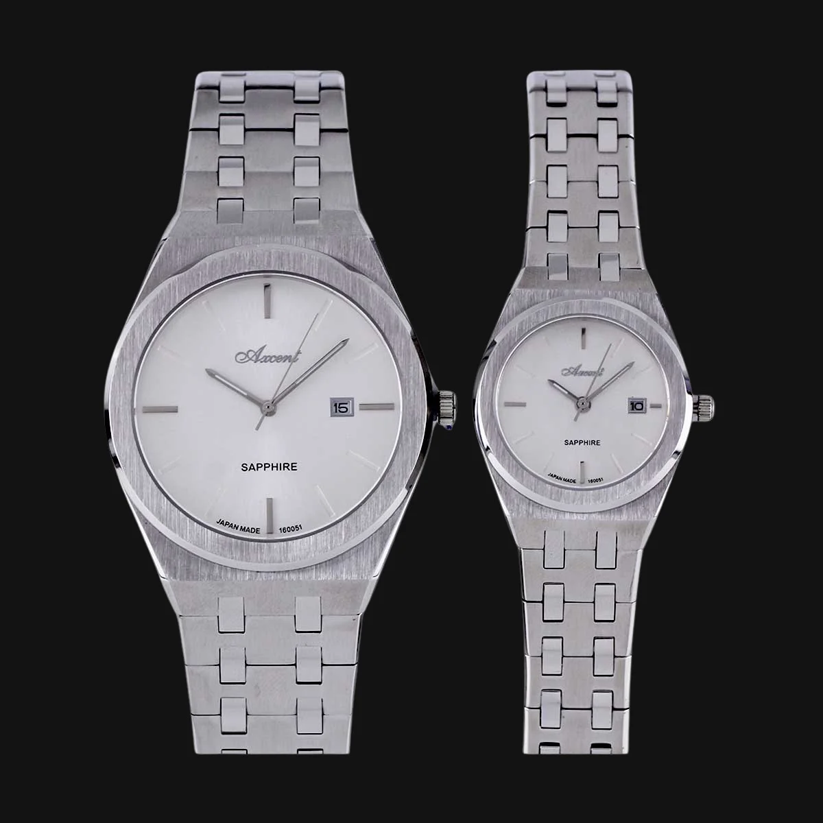 ساعت ست عقربه ای زنانه و مردانه اکسنت سفید AX160051M