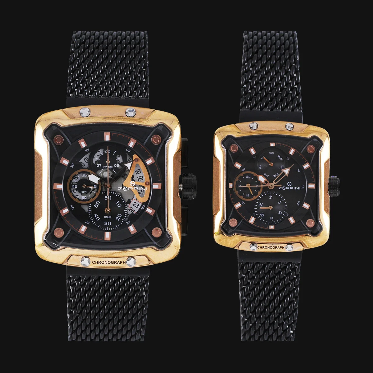 ساعت ست عقربه ای زنانه و مردانه زوپینی رنگ بدنه رزگلد 1557G