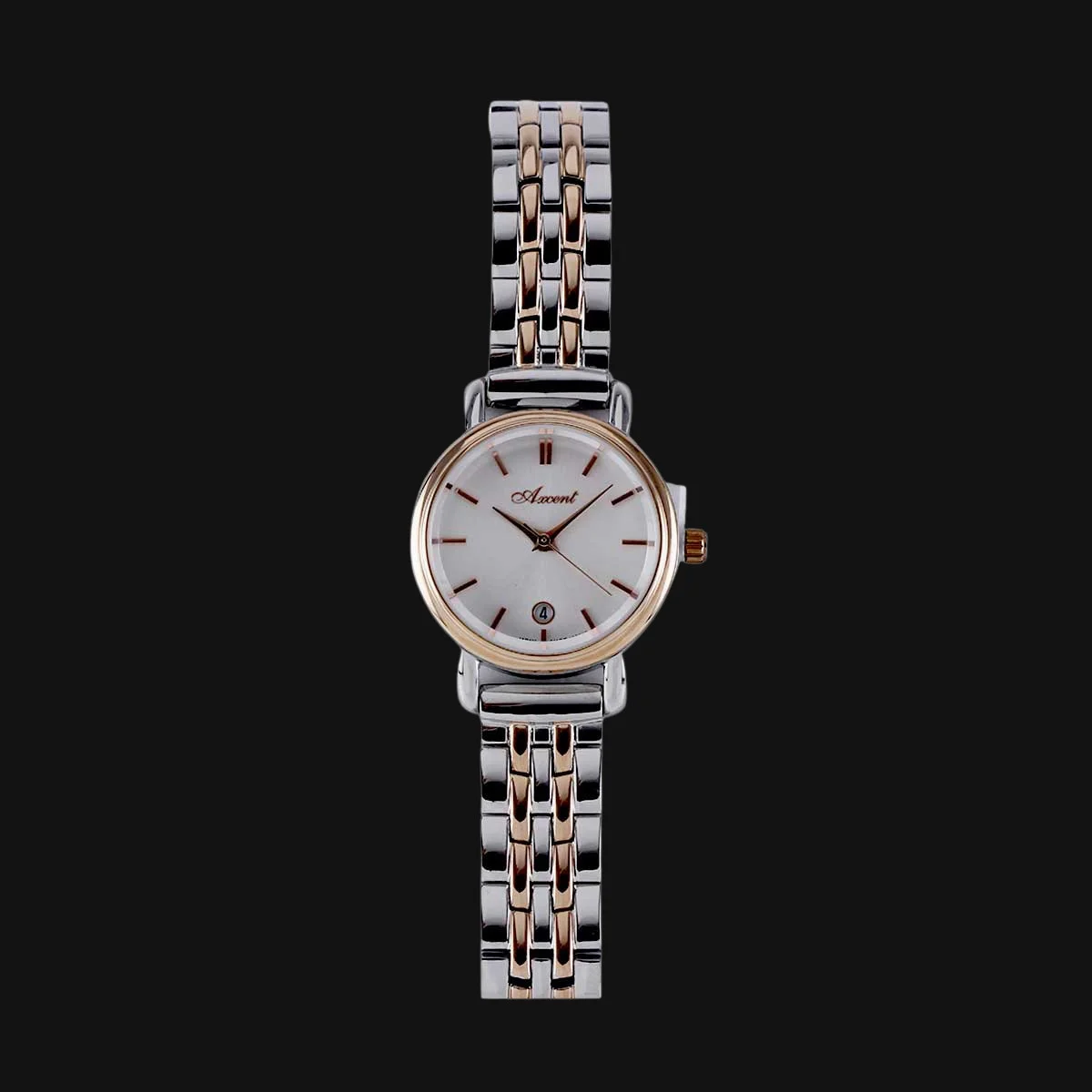 ساعت لوکس زنانه اکسنت مدل AX120015L نقره ایی رز گلد