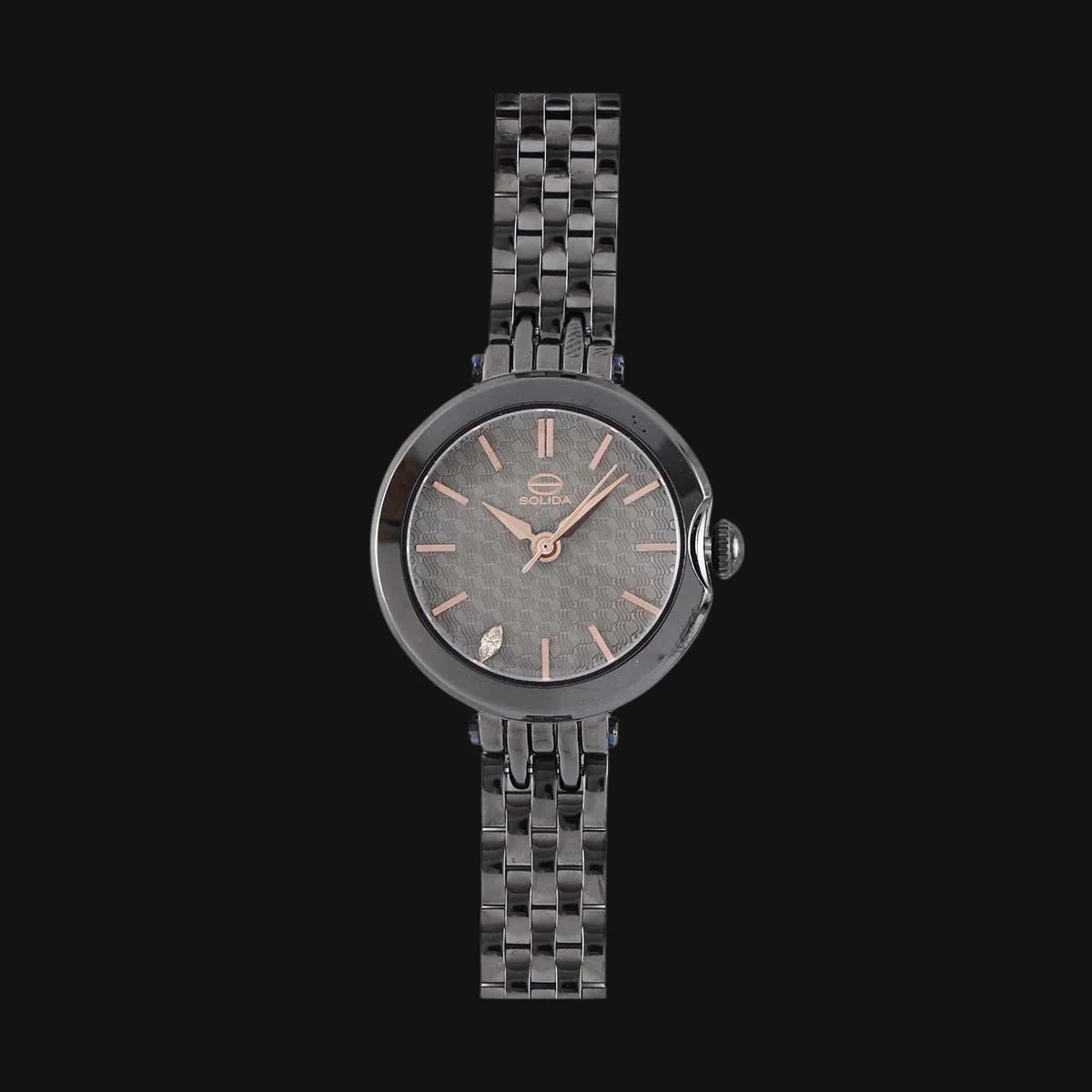 ساعت عقربه ای زنانه سولیدا مدل S4133L مشکی براق