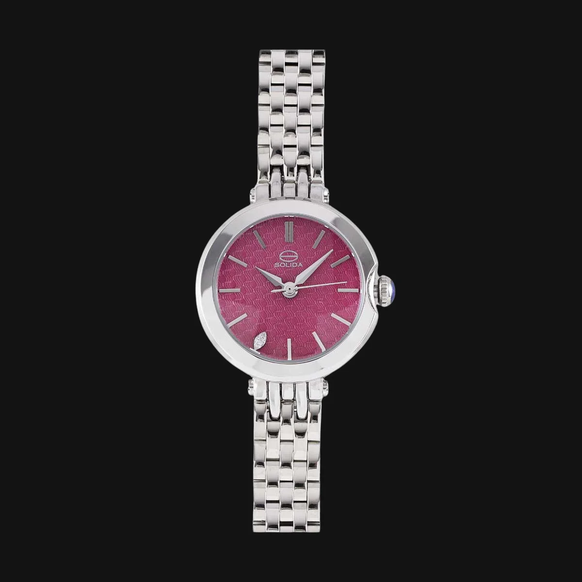 ساعت عقربه ای زنانه سولیدا مدل S4133L نقره ایی براق